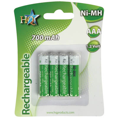 Μπαταρίες Επαναφορτιζόμενες ΑΑΑ Νi-MH 700mAh 1.2V 4τεμάχ Blister Μπαταρίες Επαναφορτιζόμενες ΑΑΑ Νi-MH 700mAh 1.2V 4τεμάχ Blister
