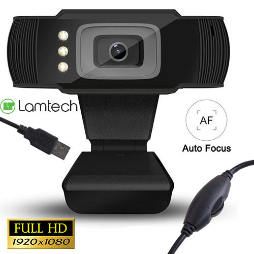 Webcamera LAMTECH FHD PC USB WEBCAM 1080P με ηχείο και μικρόφωνο