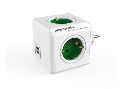 Πολύμπριζο PowerCube Original USB / Schuko Green Πολύμπριζο PowerCube Original USB / Schuko Green