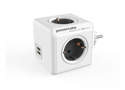 Πολύμπριζο PowerCube Original USB / Schuko Grey Πολύμπριζο PowerCube Original USB / Schuko Grey