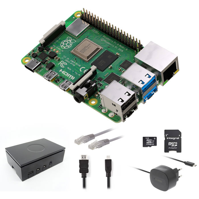 Raspberry Pi 4 Starter kit με WiFi 16Gsd/PSU/Case/NOOBS Raspberry Pi 4 Starter kit με WiFi 16Gsd/PSU/Case/NOOBS