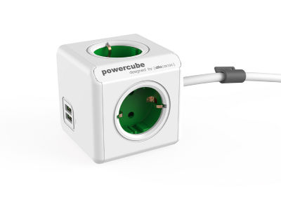 Πολύμπριζο PowerCube Extended USB / Schuko Green Πολύμπριζο PowerCube Extended USB / Schuko Green