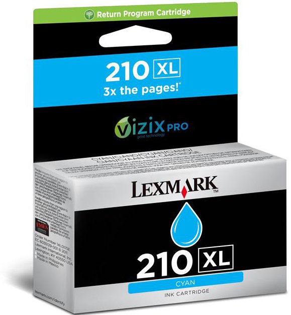 Εγχρωμο Μελάνι Ink Lexmark 14L0175E No210XL Cyan 1.6K