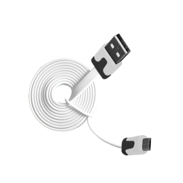 Καλώδιο micro USB to USB 2.0 1m Flat Ασπρο