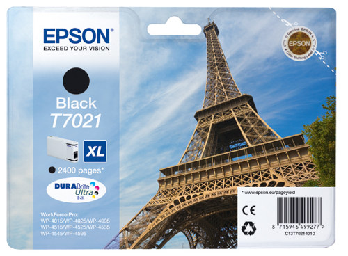 Μελάνι Epson BLACK C13T70214010 XL 2400p Pigment