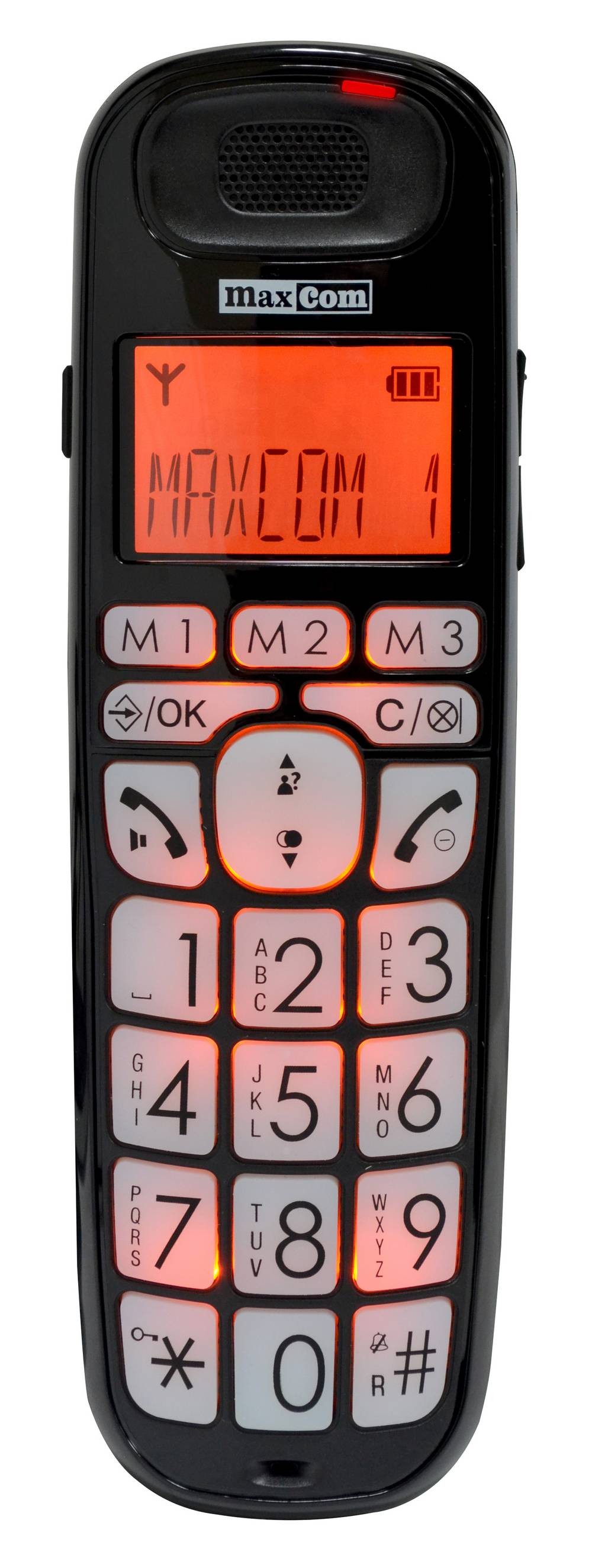 Ασύρματο Ψηφιακό Τηλέφωνο Maxcom MC6800 Μαύρο (μεγάλες ηλικίες)