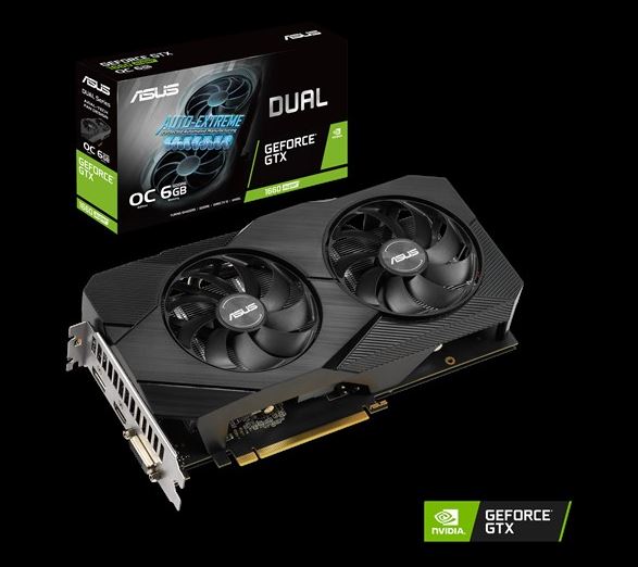 ASUS VGA DUAL-GTX1660S-O6G-EVO, 6144MB, GDDR6 ASUS VGA DUAL-GTX1660S-O6G-EVO, 6144MB, GDDR6