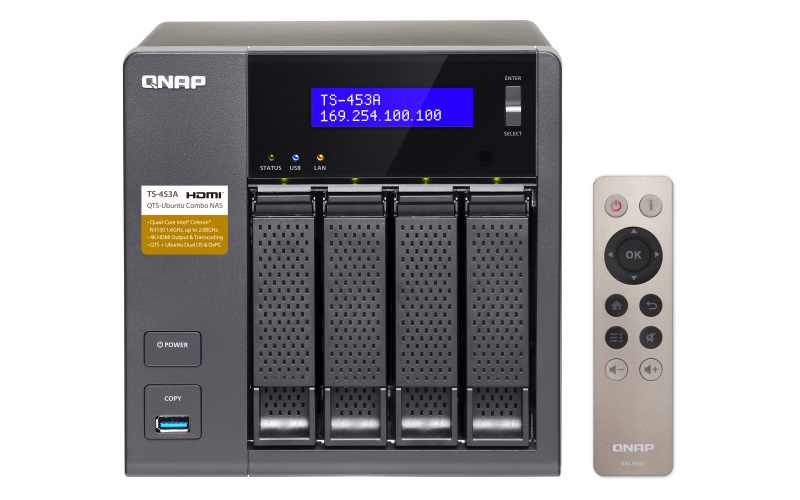 QNAP TS-453A Pro - Quad-Core 1.6G/4G/4x3.5''/4xGigabit LAN QNAP TS-453A Pro - Quad-Core 1.6G/4G/4x3.5''/4xGigabit LAN