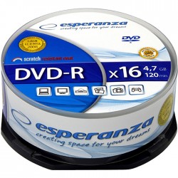 DVD-R 4,7GB 16x Speed Cakebox 25τμχ ESP DVD-R 4,7GB 16x Speed Cakebox 25τμχ ESP