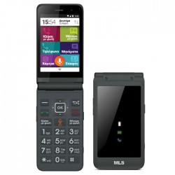 Smartphone με πορτάκι MLS Easy Flip 4G Grey Dual Sim Smartphone με πορτάκι MLS Easy Flip 4G Grey Dual Sim