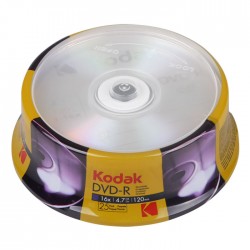 KODAK DVD-R 16x 4.7GB 25Pack CakeBox KODAK DVD-R 16x 4.7GB 25Pack CakeBox