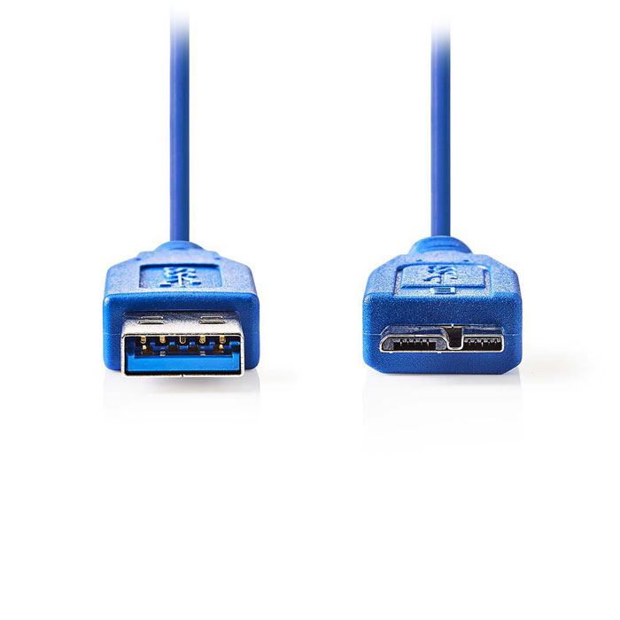 Kαλώδιο USB 3.0 A αρσ.- Micro USB 3.0 B αρσ. 0,5 m μπλε χρώμα