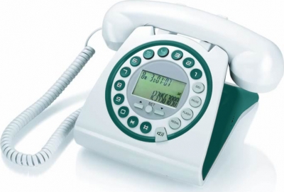 Ενσύρματο τηλέφωνο Telco Retro TM-PA010 White/Petrol Ενσύρματο τηλέφωνο Telco Retro TM-PA010 White/Petrol