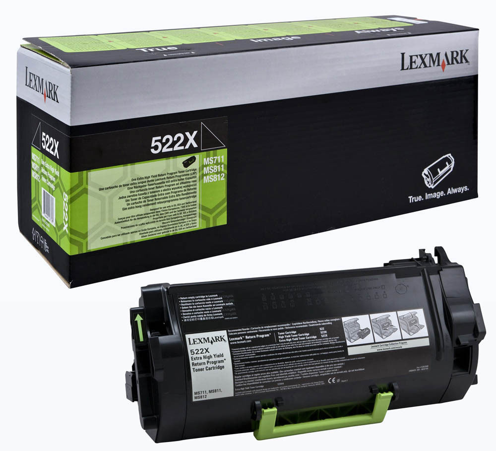 Toner Lexmark Black 52D2X0E 522XE 45000p MS811/MS812