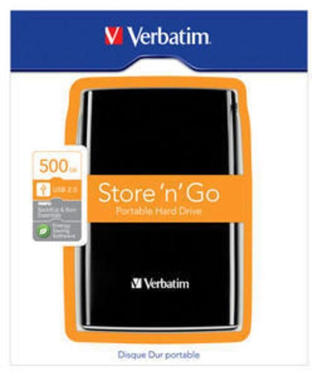 Εξωτερικός Δίσκος Verbatim Store n GO 500GB 2,5" USB 3.0VER53029 Εξωτερικός Δίσκος Verbatim Store n GO 500GB 2,5" USB 3.0VER53029