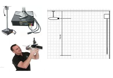 Εγκατάσταση Βιντεοπροβολέα Projector σε Οροφή/Τοίχο Αίθουσας