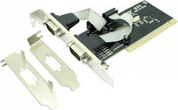 Κάρτα Σειριακή 2 Ports serial pci + low profile bracket PCI2S