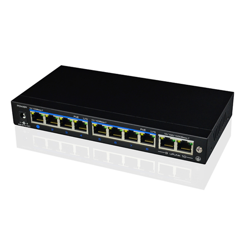 BroxNet BRX501-FE08-2GEUP 8 Ports Fast Ethernet PoE Switch