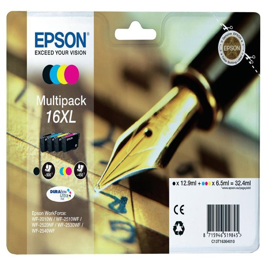 Epson Set Μελανιών C13T16364012 16XL Multipack 4 Ink Pen Epson Set Μελανιών C13T16364012 16XL Multipack 4 Ink Pen