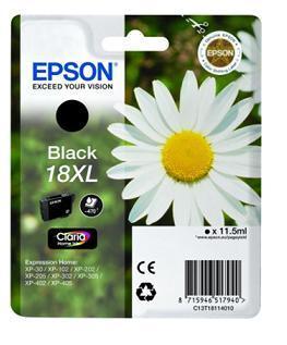 Μαύρο Μελάνι Epson T181140 XL Black with pigment ink Μαύρο Μελάνι Epson T181140 XL Black with pigment ink