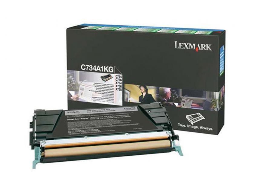 Toner Laser Lexmark C734A1KG Black Standard 8K Pgs
