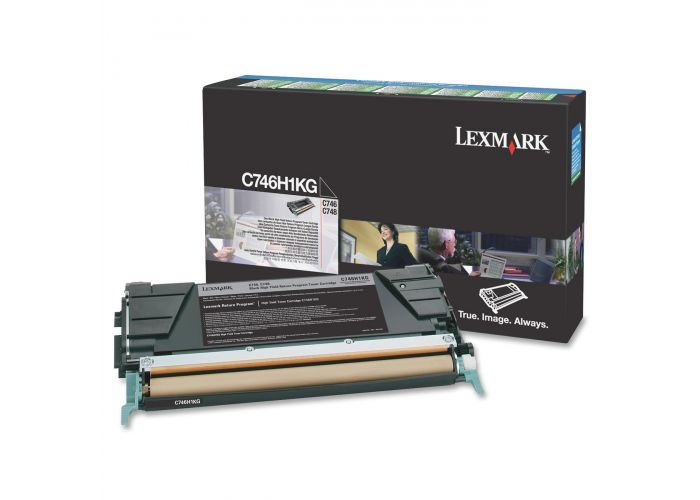 Toner Laser Lexmark C746H1K Black Standard 12K Pgs Toner Laser Lexmark C746H1K Black Standard 12K Pgs