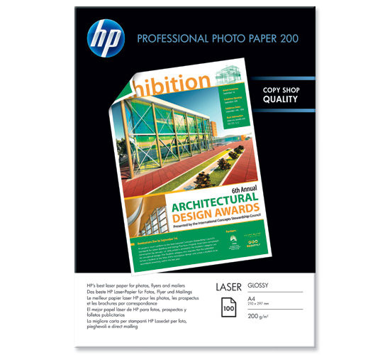 HP Professional Glossy Laser Photo Paper A4 200gr 100 Φύλ CG966A HP Professional Glossy Laser Photo Paper A4 200gr 100 Φύλ CG966A