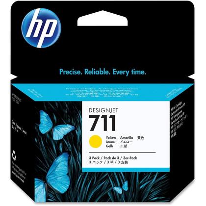 Εγχρωμο Μελάνι HP Yellow No711 3 x 29ml CZ136A 3 pack