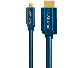 Καλώδιο HDMI micro D σε HDMI 5m/v1.4 Clicktronic Καλώδιο HDMI micro D σε HDMI 5m/v1.4 Clicktronic