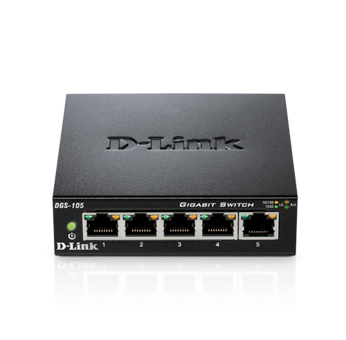 D-Link 5 Port Switch 10/100/1000 Mbit DGS-105/E Gigabit