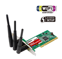 Edimax Κάρτα Δικτύου PCI Wi-Fi 300Mbps με 3 Κεραίες (EW-7728ln) Edimax Κάρτα Δικτύου PCI Wi-Fi 300Mbps με 3 Κεραίες (EW-7728ln)