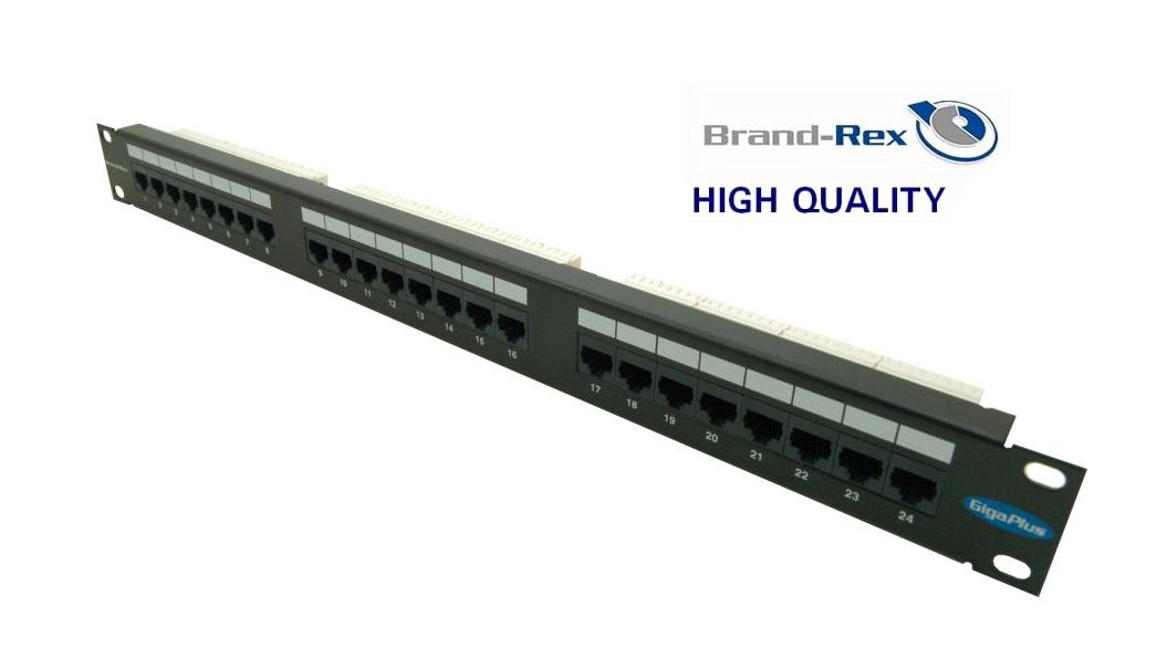 Patch Panel Brand-Rex 24-port κατανεμητής 19" για Rack Cat5e