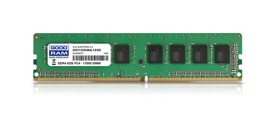 GOODRAM Μνήμη DDR4 Dimm, 4GB, 2133MHz, PC4-17000 GOODRAM Μνήμη DDR4 Dimm, 4GB, 2133MHz, PC4-17000