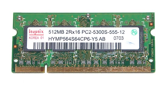 Μνήμες 512MB SO-DIMM DDR2 667MHz PC2-5300S Laptop