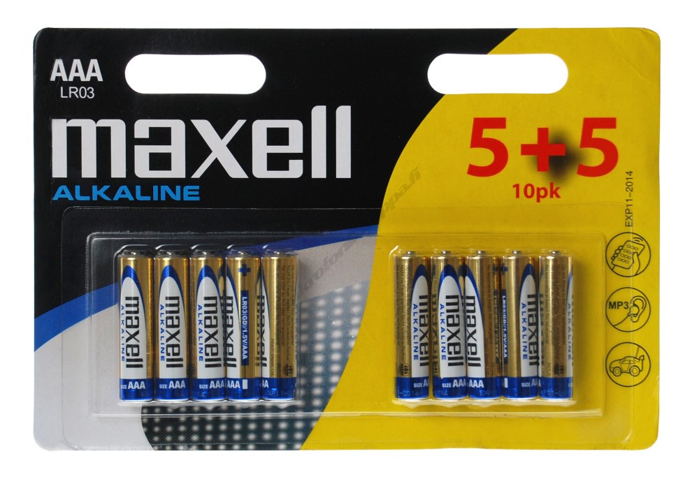 MAXELL Αλκαλικές Μπαταρίες AAA LR03 5 τεμ + 5 MAXELL Αλκαλικές Μπαταρίες AAA LR03 5 τεμ + 5