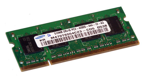 Samsung 512MB SO-DIMM DDR2 533MHz PC2-4200S M470T6554CZ3-CD5