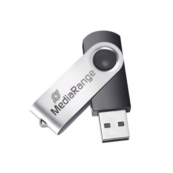 Mediarange 8GB USB 2.0 Flash Drive Swivel Swing Stick