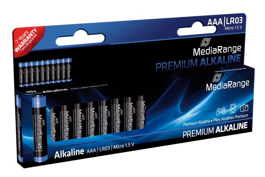 MediaRange Premium Αλκαλικές μπαταρίες AAA (LR3) - 10TEM MediaRange Premium Αλκαλικές μπαταρίες AAA (LR3) - 10TEM