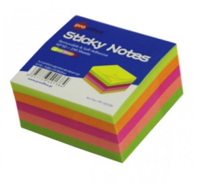 Αυτοκόλλητα Χαρτάκια 75Χ75mm Sticky Notes 400φ Χρωματιστά