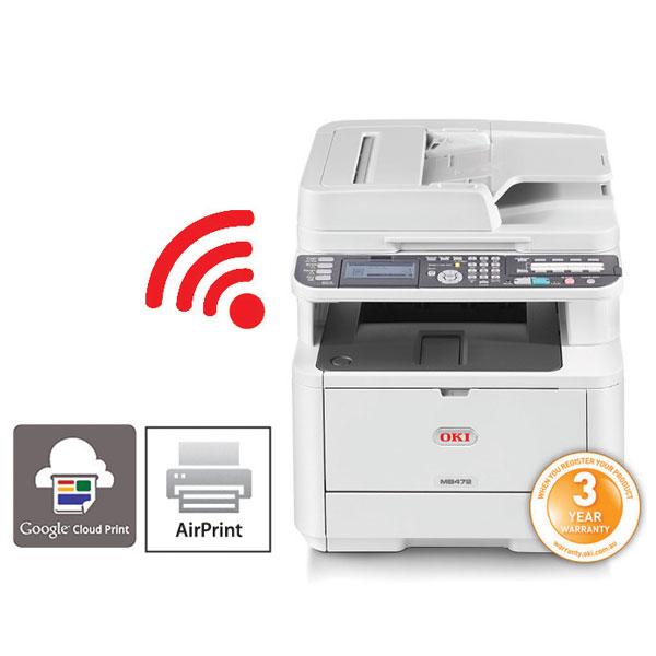 Πολυμηχάνημα OKI MB472dnw MFP Laser PSC/A4/33ppm/512Mb/FAX/RADF Πολυμηχάνημα OKI MB472dnw MFP Laser PSC/A4/33ppm/512Mb/FAX/RADF