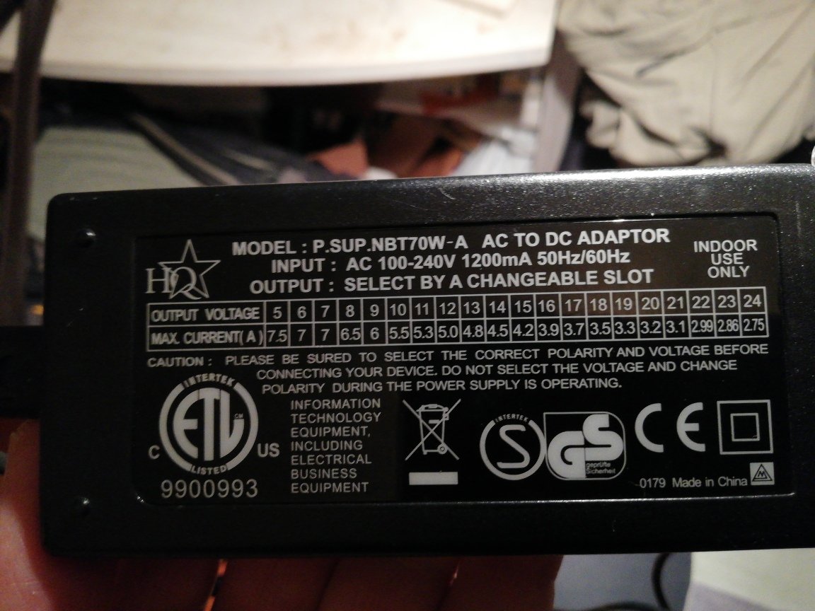 Τροφοδοτικό AC to DC από 5-24V από 2.75A έως 7.5A P.SUP.NBT70W-A Τροφοδοτικό AC to DC από 5-24V από 2.75A έως 7.5A P.SUP.NBT70W-A