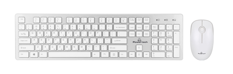 POWERTECH ασύρματο set ποντίκι & πληκτρολόγιο άσπρο PT-680 POWERTECH ασύρματο set ποντίκι & πληκτρολόγιο άσπρο PT-680