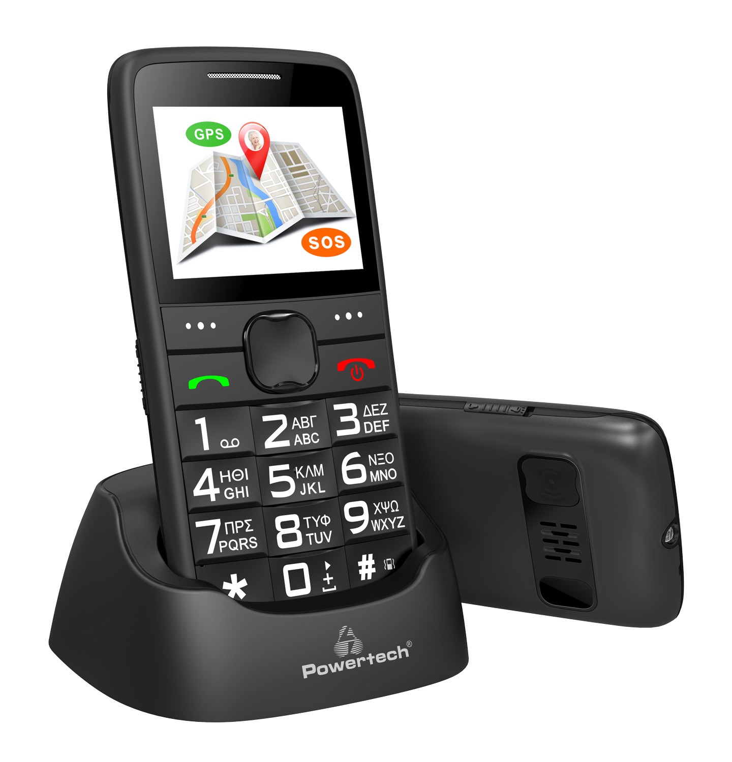 POWERTECH Κινητό Τηλέφωνο Sentry GPS,SOS Call, με φακό, μαύρο POWERTECH Κινητό Τηλέφωνο Sentry GPS,SOS Call, με φακό, μαύρο