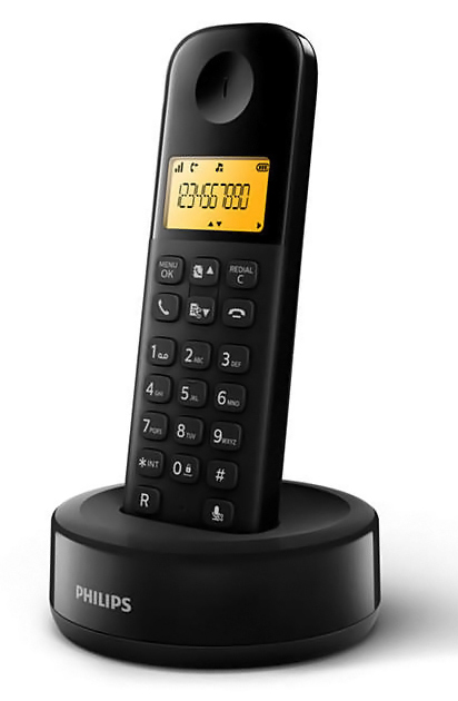 Philips D1601B/34 Black Dect Ασύρματο τηλέφωνο