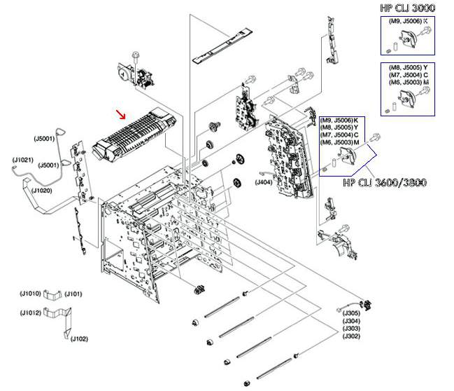 HP Fuser Unit RM1-2764-020CN Laserjet 2700/3000/3600/3800/CP3505 HP Fuser Unit RM1-2764-020CN Laserjet 2700/3000/3600/3800/CP3505