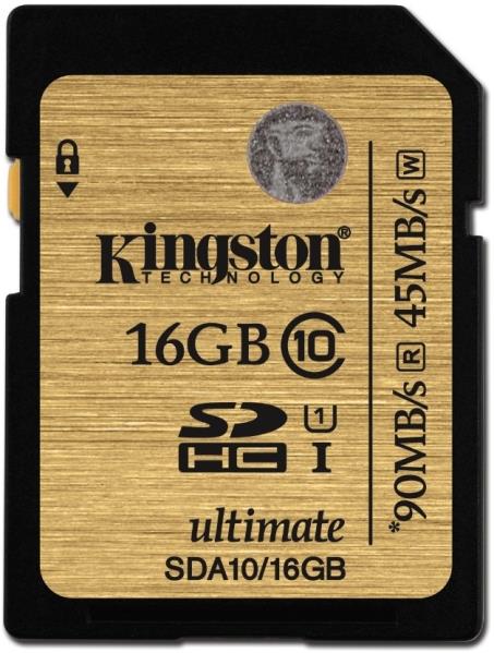 KINGSTON Memory Card SD 16Gb SDA10/16GB Class 10 UHS-I KINGSTON Memory Card SD 16Gb SDA10/16GB Class 10 UHS-I