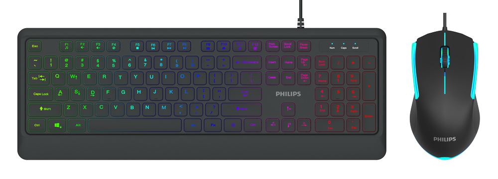 PHILIPS Σετ Πληκτρολόγιο 104 & Ποντίκι 1200dpi SPT8274 ενσύρματα PHILIPS Σετ Πληκτρολόγιο 104 & Ποντίκι 1200dpi SPT8274 ενσύρματα