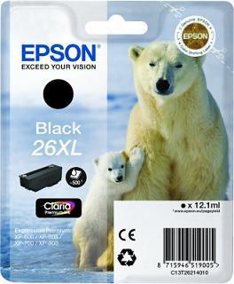 Μελάνι Epson T262140 XL Black with pigment ink Μελάνι Epson T262140 XL Black with pigment ink