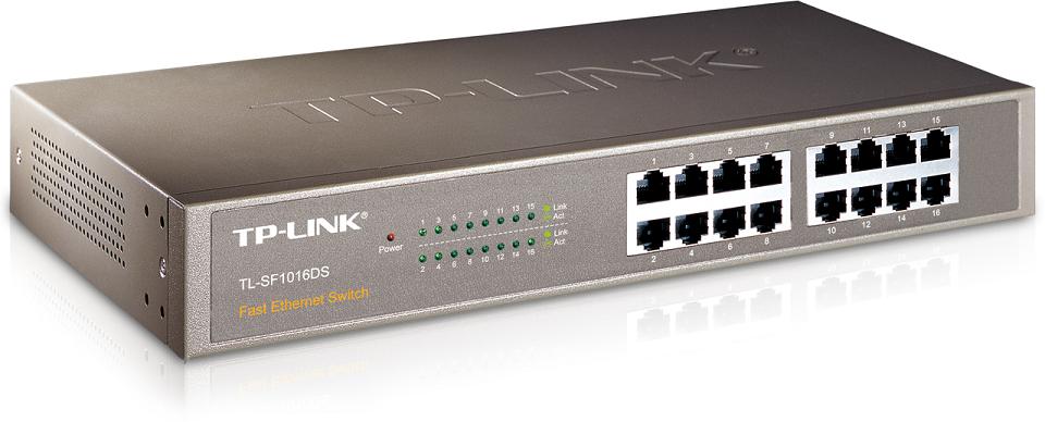 TP-Link Switch 16 Port 10/100 Mbp/s TL-SF1016DS Steel Case Rack TP-Link Switch 16 Port 10/100 Mbp/s TL-SF1016DS Steel Case Rack