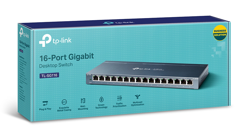 TP-LINK Switch 16Port Gigabit TL-SG116 Desktop 10/100/1000M